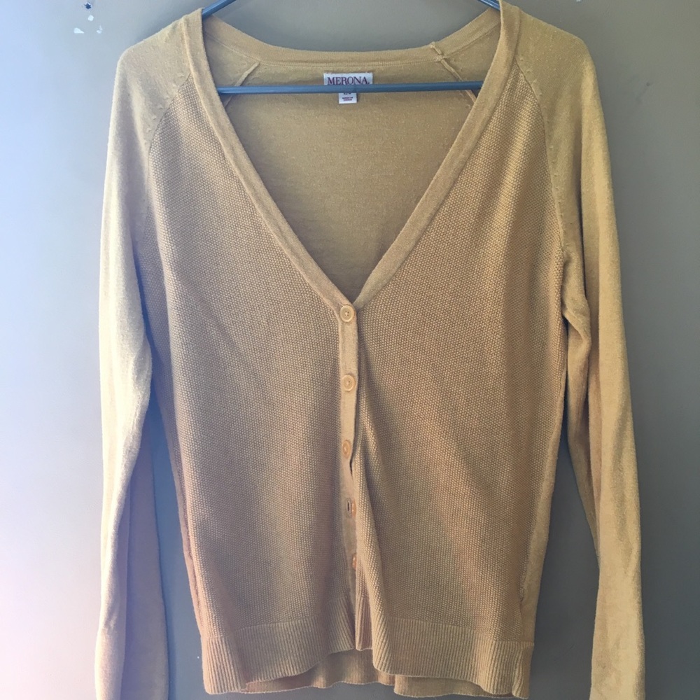 Mustard yellow cardigan